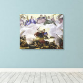 De Apotheose van George Washington - Oorlog Canvas Afdruk (Insitu (Houten vloer))