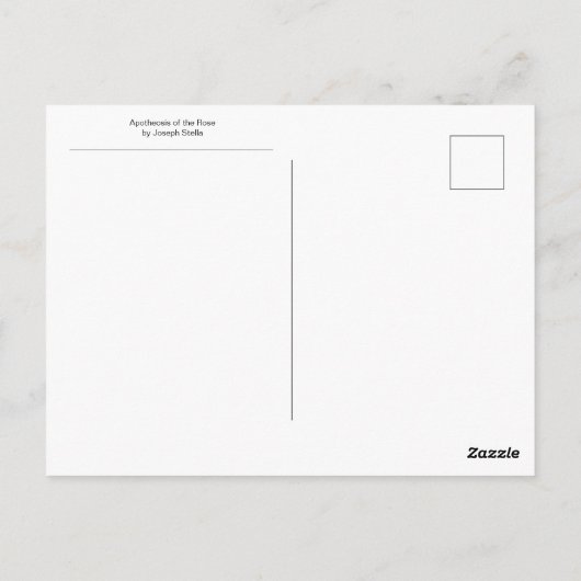 De Apotheose van het Roos door Joseph Stella Briefkaart (Achterkant)