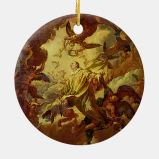De Apotheose van St. Stephen Keramisch Ornament (Achterkant)