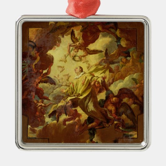 De Apotheose van St. Stephen Metalen Ornament (Voorkant)