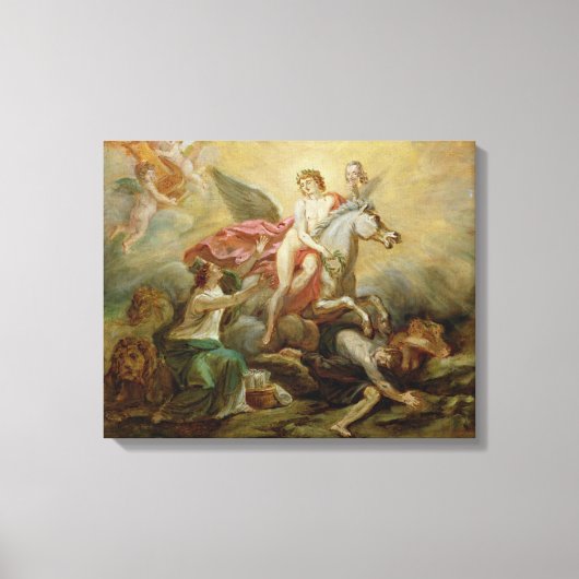 De Apotheose van Voltaire, 1778 Canvas Afdruk (Voorkant)