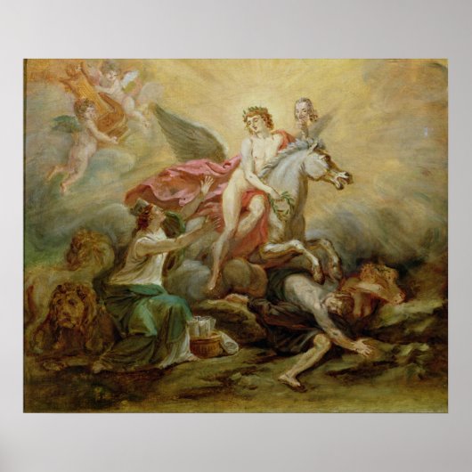 De Apotheose van Voltaire, 1778 Poster (Voorkant)