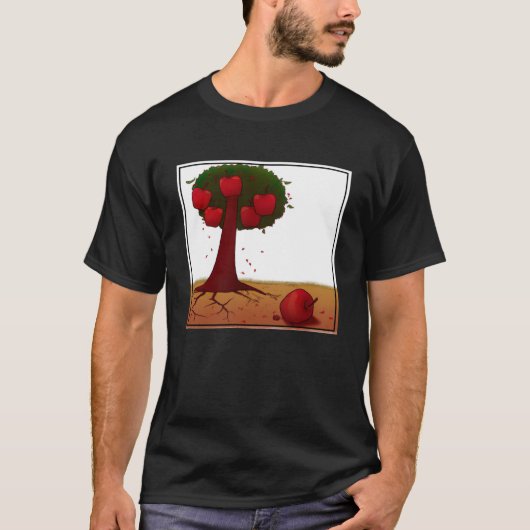 De appel Herfst niet ver van de boom T-shirt (Voorkant)