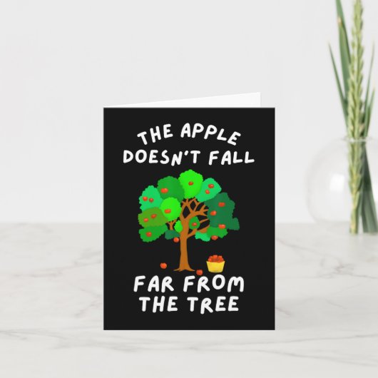 De appel Herfst niet ver van de familie Tree Fun Kaart (Voorkant)