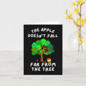 De appel Herfst niet ver van de familie Tree Fun Kaart (Gele Bloem)