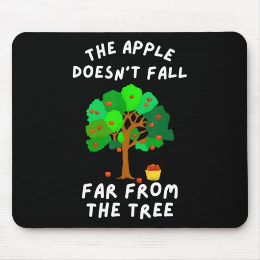 De appel Herfst niet ver van de familie Tree Fun Muismat (Voorkant)