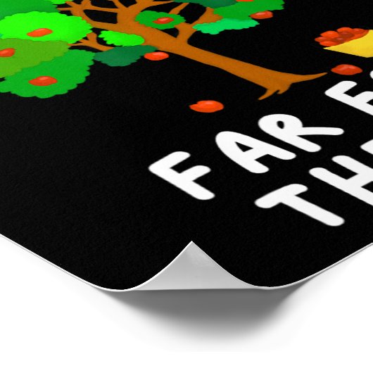 De appel Herfst niet ver van de familie Tree Fun Poster (Hoek)