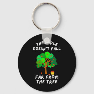 De appel Herfst niet ver van de familie Tree Fun Sleutelhanger