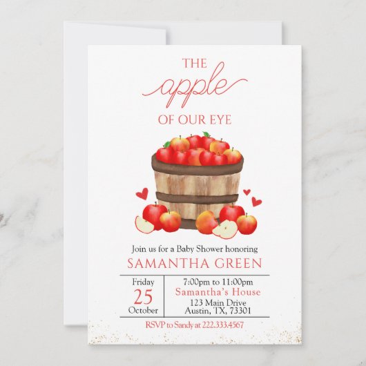 De appel van het oog Baby shower Kaart (Voorkant)