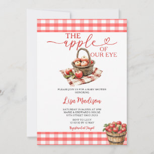 De appel van het oog Baby shower Red Gingham Kaart