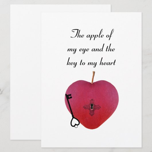 De appel van mijn oog en de sleutel tot mijn hart (Voorkant / Achterkant)