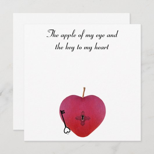 De appel van mijn oog en de sleutel tot mijn hart (Voorkant / Achterkant)