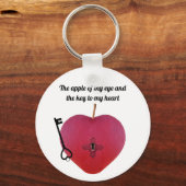 De appel van mijn oog en de sleutel tot mijn hart sleutelhanger (Voorkant)