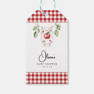 De appel van ons Baby shower Cadeaulabel