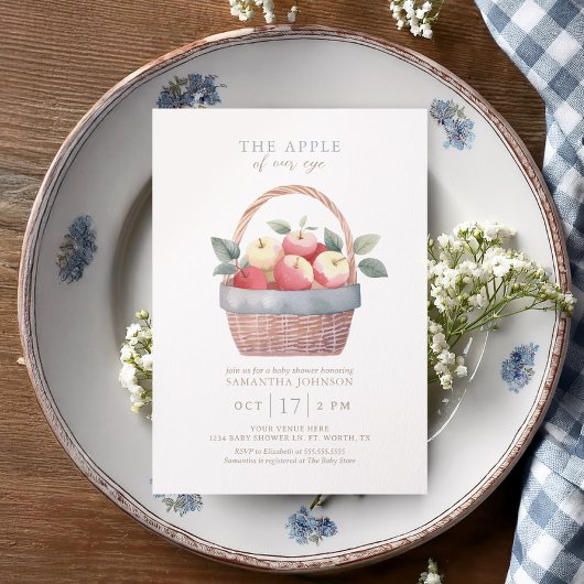 De appel van ons  Baby shower Kaart