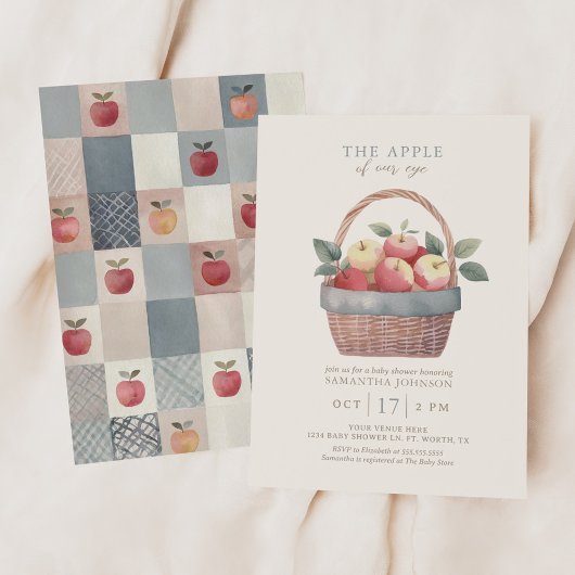 De appel van ons Baby shower Kaart