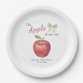 De appel van ons Baby shower Papieren Bordje (Voorkant)