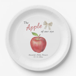 De appel van ons Baby shower Papieren Bordje