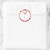 De appel van ons Baby shower Ronde Sticker (Tas)