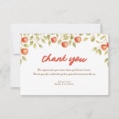 De appel van ons Eye Autumn Herfst Baby shower Bedankkaart (Voorkant)