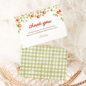 De appel van ons Eye Autumn Herfst Baby shower Bedankkaart