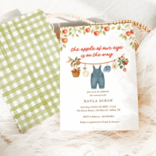 De appel van ons Eye Autumn Herfst Baby shower Kaart