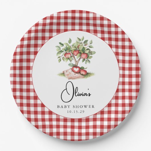 De appel van ons Eye Baby shower Paper Bord (Voorkant)
