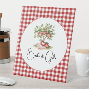 De appel van ons Eye Baby shower Paper Bord Reclamebord Met Voetstuk