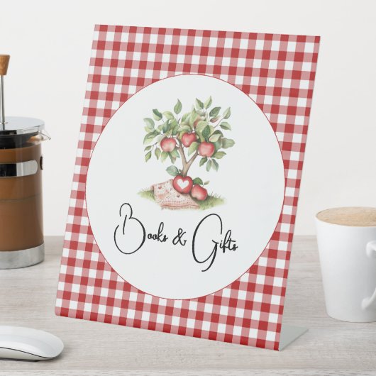 De appel van ons Eye Baby shower Paper Bord Reclamebord Met Voetstuk (Insitu)