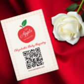 De appel van ons Eye Baby shower register Informatiekaartje