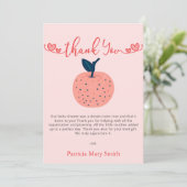 De appel van ons Eye Herfst Baby shower Bedankkaart (Staand voorkant)