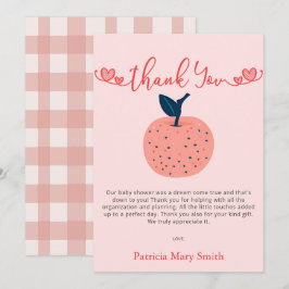 De appel van ons Eye Herfst Baby shower Bedankkaart