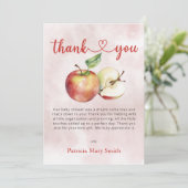 De appel van ons Eye Herfst Baby shower Bedankkaart (Staand voorkant)