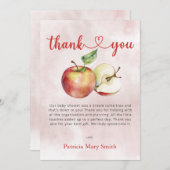 De appel van ons Eye Herfst Baby shower Bedankkaart (Voorkant / Achterkant)