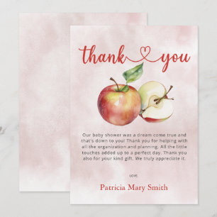 De appel van ons Eye Herfst Baby shower Bedankkaart
