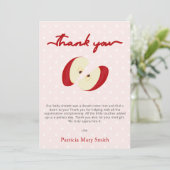 De appel van ons Eye Herfst Baby shower Bedankkaart (Staand voorkant)