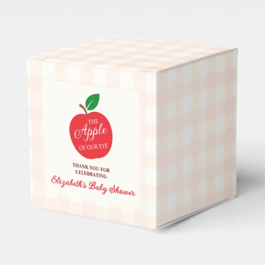 De appel van ons oog Baby shower Bedankdoosjes (Voorkant Zijde)