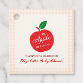 De appel van ons oog Baby shower Bedankjes Labels (Voorkant)