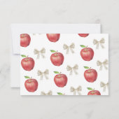 De Appel van ons oog Baby shower bedankkaart (Achterkant)