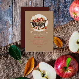 De appel van ons oog Baby shower Bedankkaart