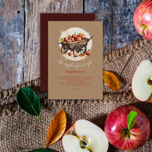 De appel van ons oog Baby shower Bedankkaart