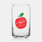 De appel van ons oog Baby shower Blikvorm Glas (Voorkant)