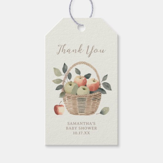 De appel van ons oog Baby shower Cadeaulabel (Voorkant)