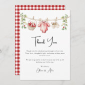 De appel van ons oog Baby shower Dank u Bedankkaart (Voorkant / Achterkant)