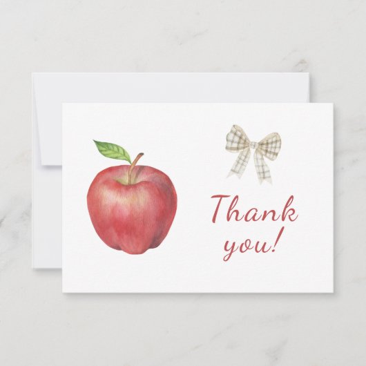 De appel van ons oog Baby shower Dank u Card Bedankkaart (Voorkant)