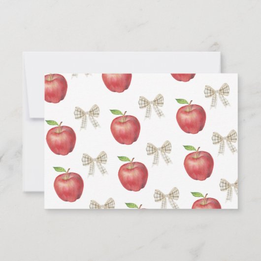 De appel van ons oog Baby shower Dank u Card Bedankkaart (Achterkant)