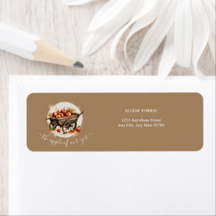 De appel van ons oog Baby shower Etiket