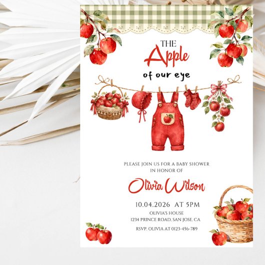 De Appel van Ons Oog Baby Shower Feest Kaart