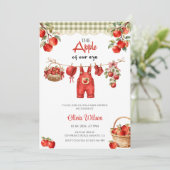 De Appel van Ons Oog Baby Shower Feest Kaart (Staand voorkant)