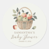 De appel van ons oog Baby shower gunst Stickers (Voorkant)